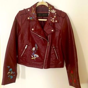 Wine Jacket flowers embroider